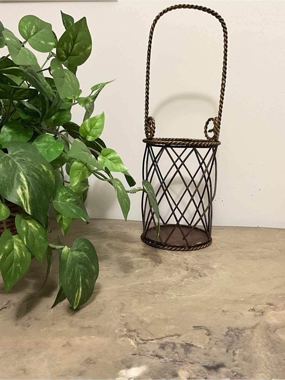 Vintage 1970s Wine Bottle Basket Caddy Holder